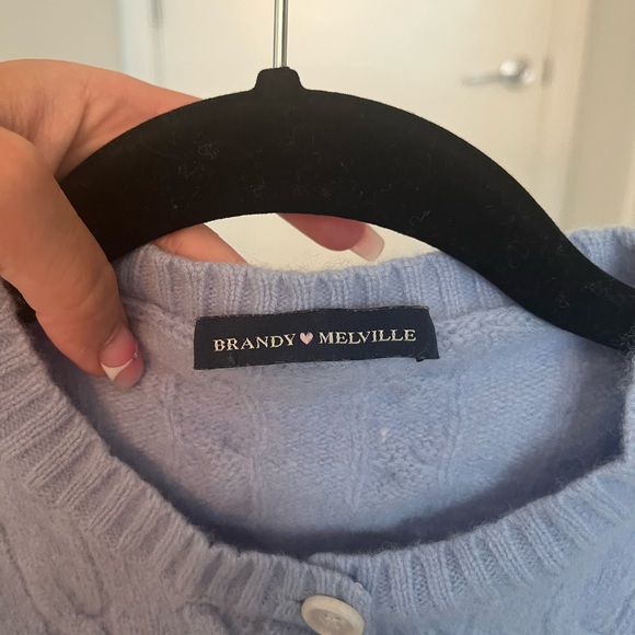 Brandy Light Blue Cable Knit Sweater - Picture 2 of 4